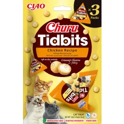   INABA Churu Tidbits golyók csirkés kiegészítő eledel macskáknak  3x12g