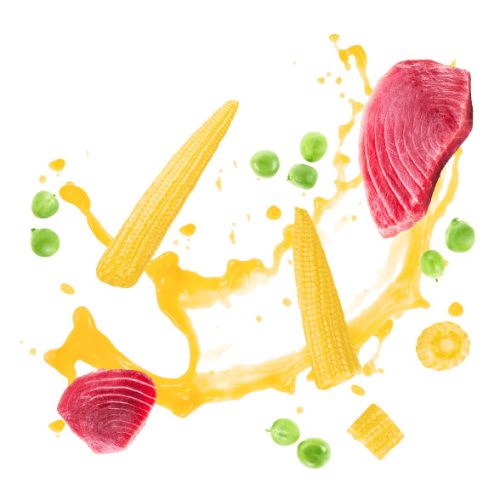 DELICKCIOUS Paw - licking Soup tonhal & kukorica & zöldbab nedves macskaeledel 80g