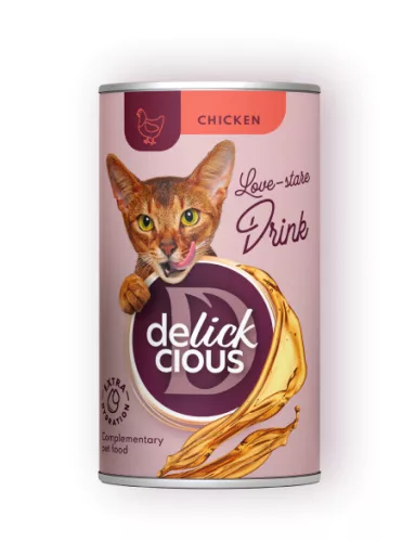 DELICKCIOUS Love - stare Drink kiegészítő eledel macskáknak csirke 140g