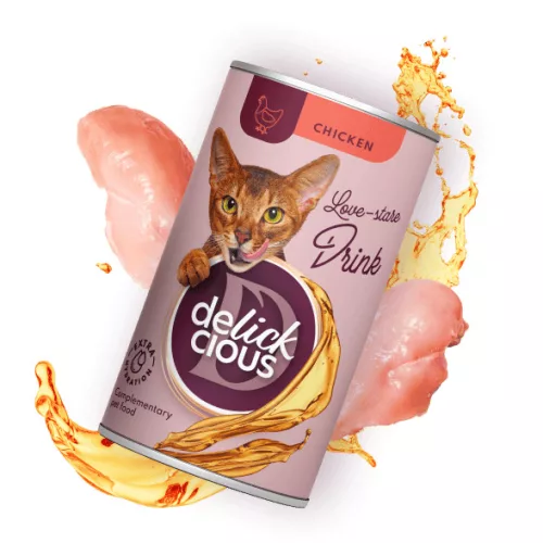 DELICKCIOUS Love - stare Drink kiegészítő eledel macskáknak csirke 140g