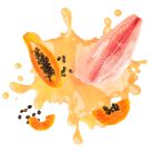 DELICKCIOUS Nose - licking Creamy Snack kiegészítő eledel macskáknak sügér & papaya 4x15g