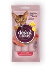 DELICKCIOUS Nose - licking Creamy Snack kiegészítő eledel macskáknak csirke & ananász 4x15g