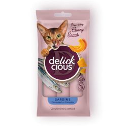   DELICKCIOUS Nose - licking Creamy Snack kiegészítő eledel macskáknak szardínia & sütőtök 4x15g