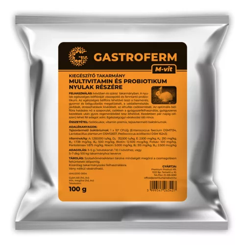 Gastroferm Rabbit multivitamin&probiotikum készítmény nyulaknak 100g