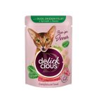 DELICKCIOUS Purr - for Dinner kacsa & csirke & spenót nedves macskaeledel 12x85g
