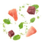 DELICKCIOUS Purr - for Dinner kacsa & csirke & spenót nedves macskaeledel 12x85g