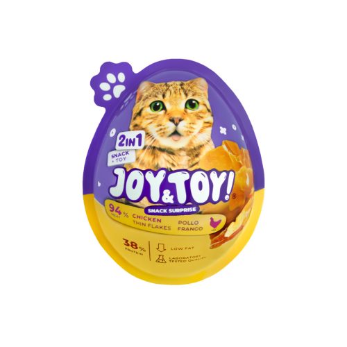 JOY&TOY snack&toy 2in1 flakes macska jutalomfalat csirke 20g