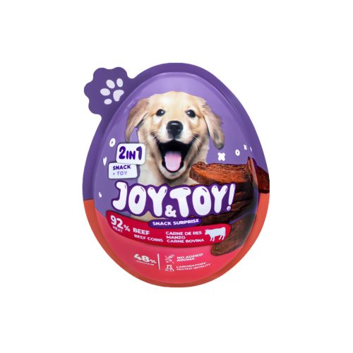 JOY&TOY snack&toy 2in1 coins kutya jutalomfalat marha 20g