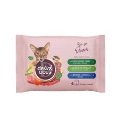 DELICKCIOUS Dinner Set for Cats MP nedves macskaeledel 340g