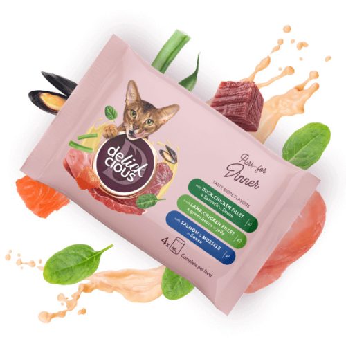 DELICKCIOUS Dinner Set for Cats MP nedves macskaeledel 340g