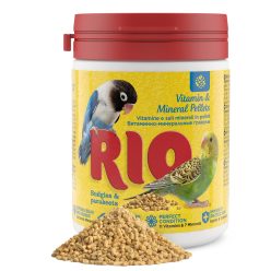   RIO Vitamin- és ásványianyag pelletek hullámos papagájoknak és törpepapagájoknak 120g
