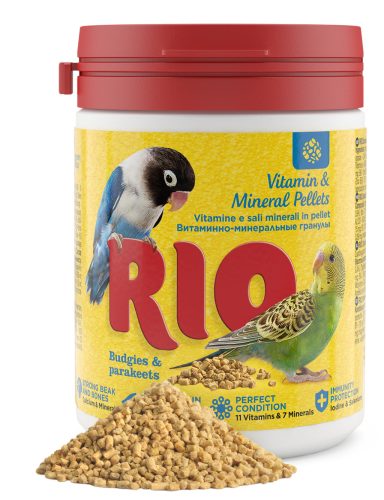 RIO Vitamin- és ásványianyag pelletek hullámos papagájoknak és törpepapagájoknak 120g