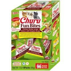   INABA Churu Fun Bites wrap csirke&sütőtök töltelékkel 8x12g