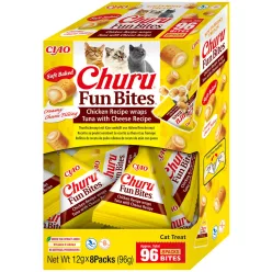   INABA Churu Fun Bites wrap csirke&tonhal&sajt töltelékkel 8x12g
