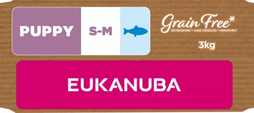 Eukanuba gabonamentes Small&Medium Breeds száraz kutyaeledel kölyök tengeri hal 3kg