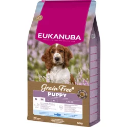   Eukanuba gabonamentes Small&medium Breeds száraz kutyaeledel kölyök tengeri hal 12kg