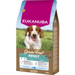   Eukanuba gabonamentes Small&medium Breeds száraz kutyaeledel felnőtt tengeri hal 12kg