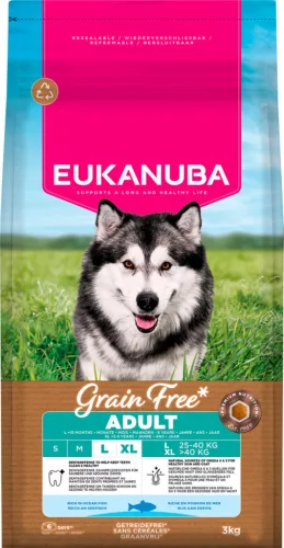 Eukanuba gabonamentes Large Breeds száraz kutyaeledel felnőtt tengeri hal 3kg