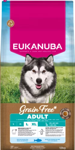 Eukanuba gabonamentes Large Breeds száraz kutyaeledel felnőtt tengeri hal 12kg