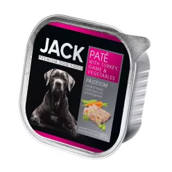   JACK gabonamentes nedves kutyaeledel pulyka&vad&zöldség pástétom tálka 12x150g