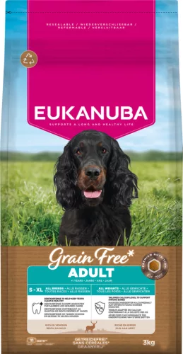 Eukanuba gabonamentes száraz kutyaeledel felnőtt szarvas 3kg