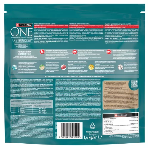 Purina ONE Bifensis Sterilcat száraz macskaeledel marha 1,4kg