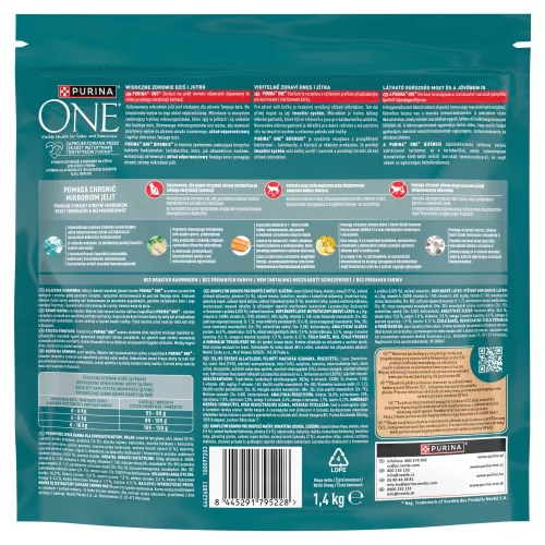 Purina ONE Bifensis Sterilcat száraz macskaeledel lazac 1,4kg