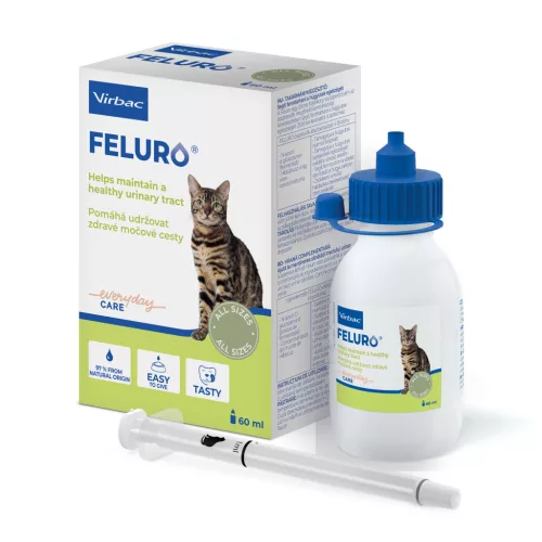Virbac Feluro ízesített szuszpenzió húgyuti egészség kiegészítő eledel macskáknak  60ml