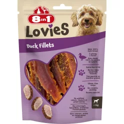 8in1 Lovies kutya jutalomfalat kacsafilé falatok 80g