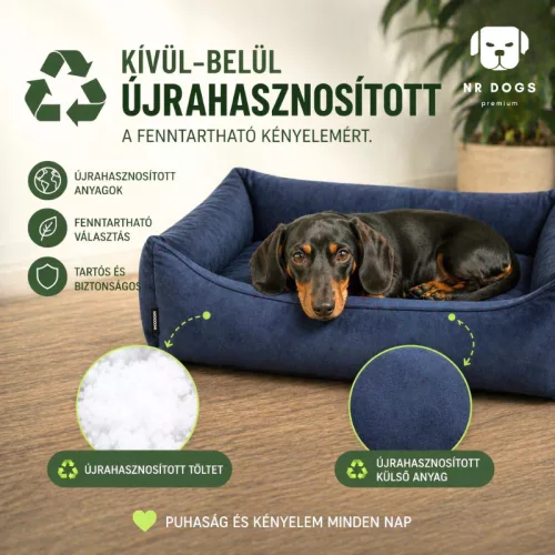 NRDOGS Basket Gaia fekhely Deep Blue M 85x65cm