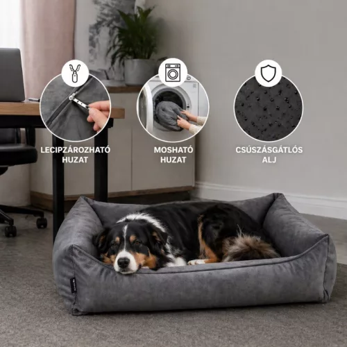 NRDOGS Basket Gaia fekhely Silver S 63x58cm