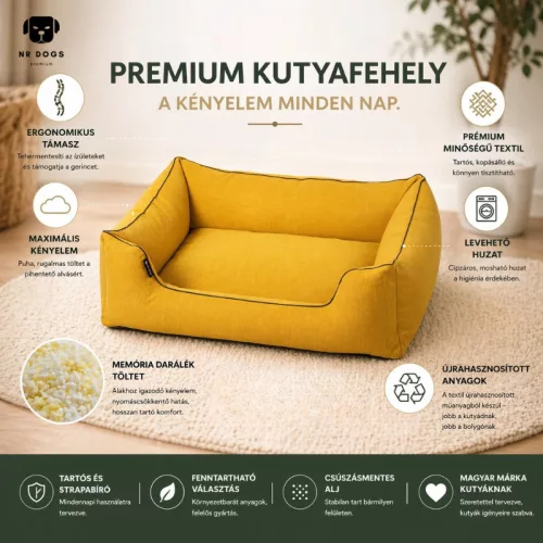 NRDOGS Lux Memory fekhely Honey M 72x62cm