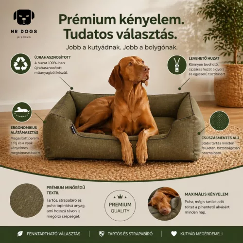 NRDOGS Lux Memory fekhely Oliva L 90x70cm