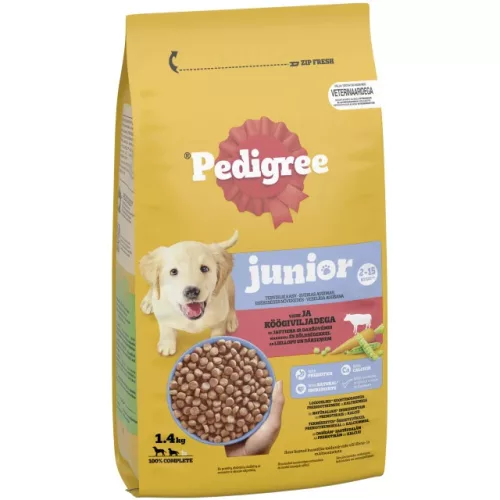 Pedigree junior száraz kutyaeledel marha&zöldség 1,4kg