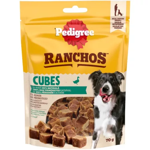 Pedigree Ranchos Cubes kutya jutalomfalat kacsa 70g