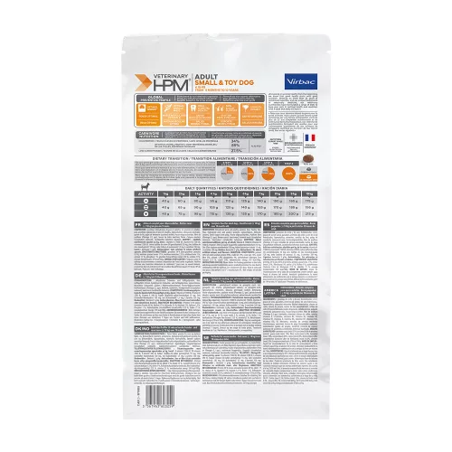 Virbac Veterinary HPM száraz kutyaeledel Small&Toy adult 1,5kg