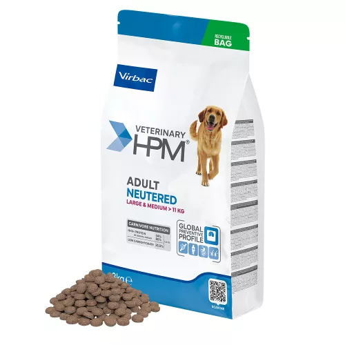 Virbac Veterinary HPM Neutered száraz kutyaeledel Large&Medium adult 3kg
