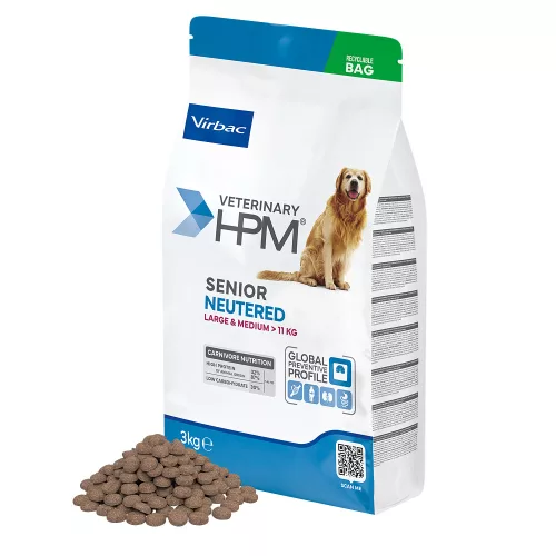 Virbac Veterinary HPM Neutered száraz kutyaeledel Large&Medium senior 3kg