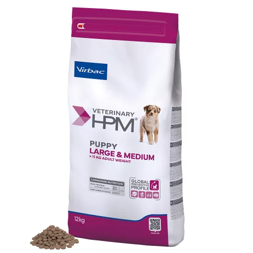 Virbac Veterinary HPM száraz kutyaeledel Large&Medium puppy 12kg