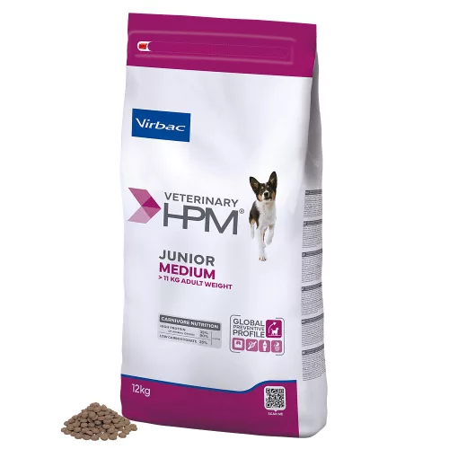 Virbac Veterinary HPM száraz kutyaeledel Medium junior 12kg