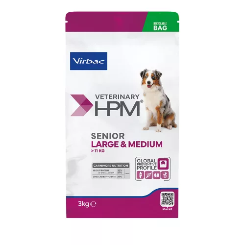 Virbac Veterinary HPM száraz kutyaeledel Large&Medium senior 3kg