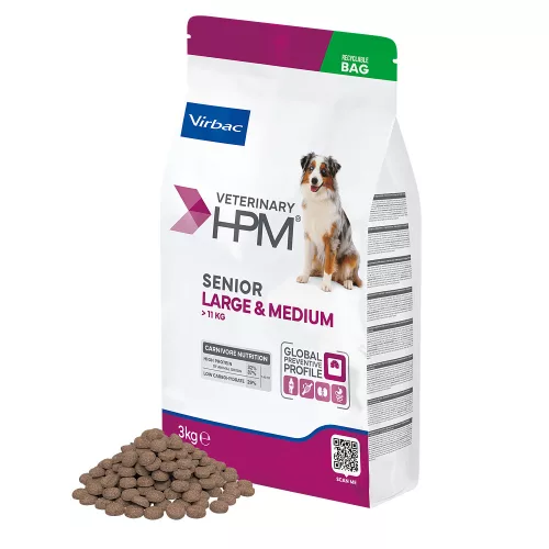 Virbac Veterinary HPM száraz kutyaeledel Large&Medium senior 3kg