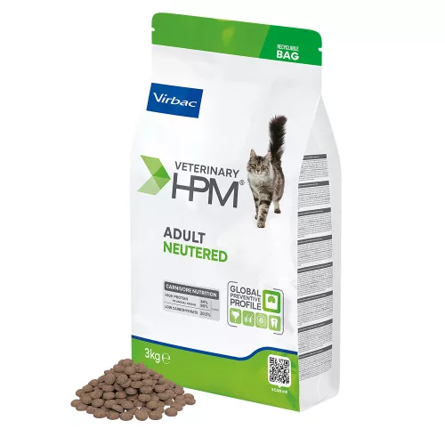 Virbac Veterinary HPM Neutered száraz macskaeledel adult 3kg