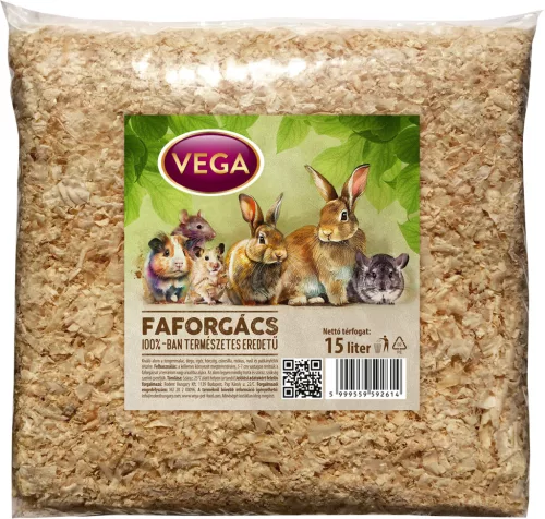 VEGA kisemlős alom faforgács 15l