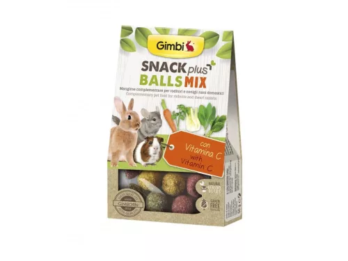 GIMBI Snack Plus Balls Mix C vitamin nyúleledel 50g
