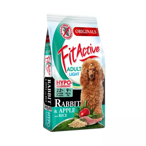 FitActive Originals hipoallergén búzamentes száraz kutyaeledel adult nyúl 4kg