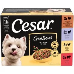   Cesar tasak MP nedves kutyaeledel vegyes válogatás szószban 12x100g