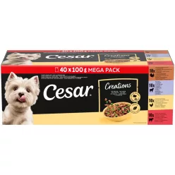   Cesar tasak MP nedves kutyaeledel vegyes válogatás szószban 40x100g