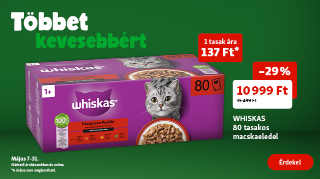 Nagyobb kiszerelésben jobban megéri – Whiskas multipack akció