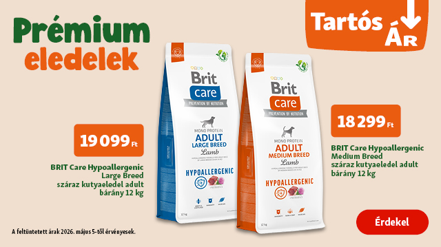 Egészséges kedvenc, boldog gazdi – BRIT prémium eledelek tartósan kedvező áron